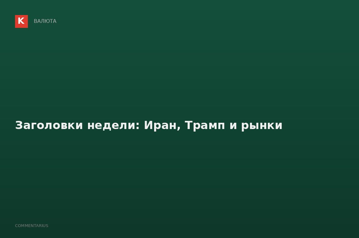 Заголовки недели: Иран, Трамп и рынки