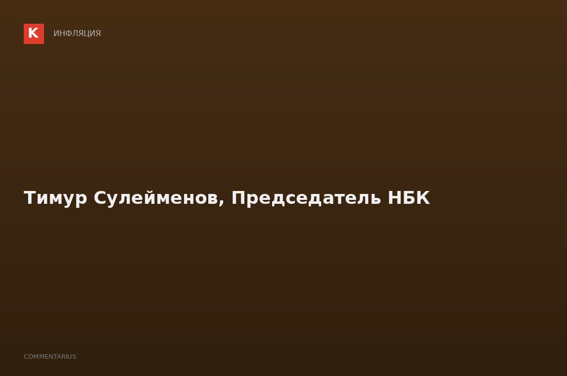 Тимур Сулейменов, Председатель НБК