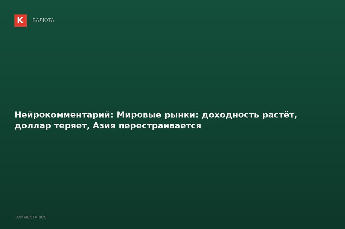 Нейрокомментарий: Мировые рынки: доходность растёт, доллар теряет, Азия перестраивается