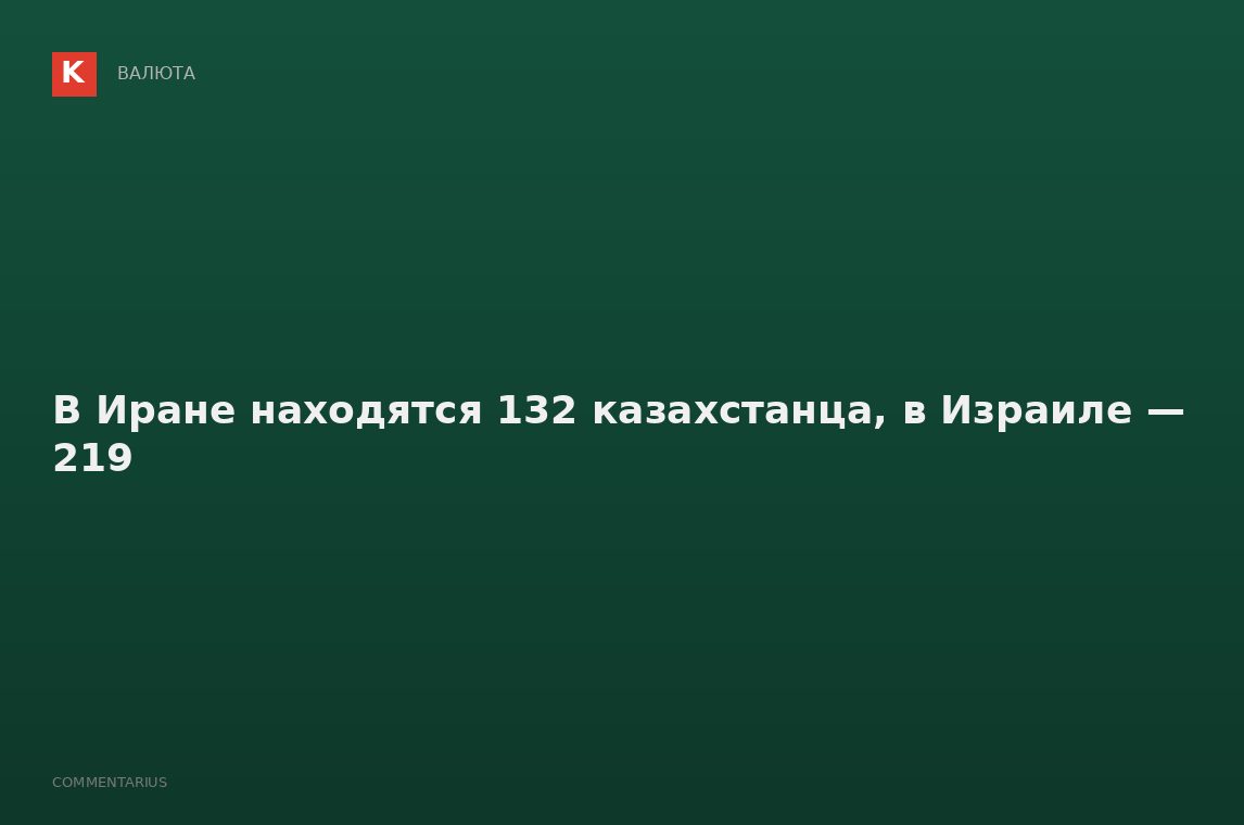 В Иране находятся 132 казахстанца, в Израиле — 219